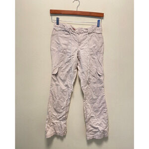 Vintage Be Bop Juniors Cargo Pants Size 5 Beige Low Rise Drawstring Grunge Y2K